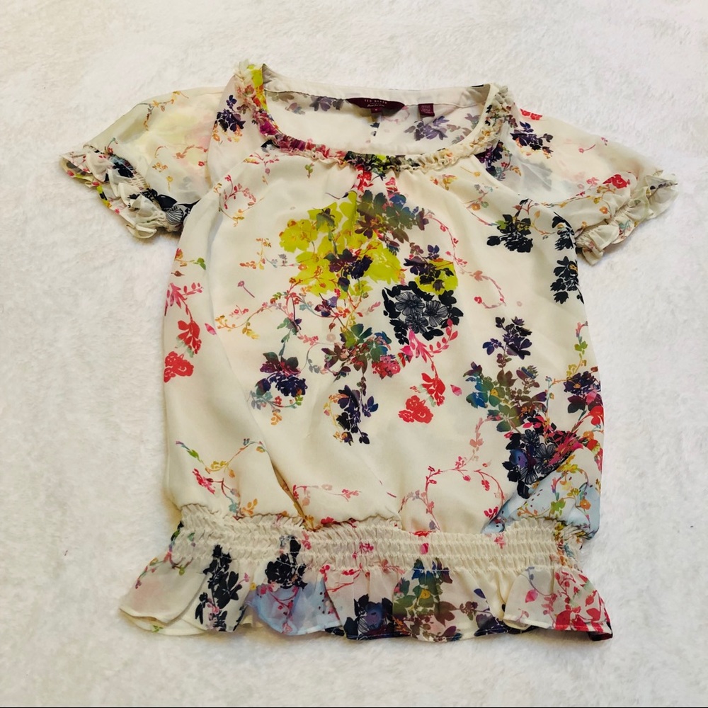 Ted Baker floral blouse 0
